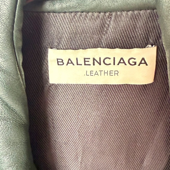Balenciaga Lambskin Leather Biker Jacket Small US 2/4 FR 36 - Picture 3 of 8
